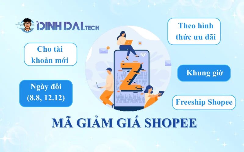 Các loại mã giảm giá Shopee phổ biến