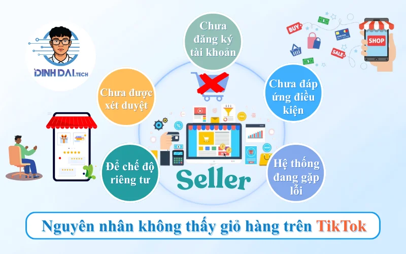 Nguyên nhân không thấy giỏ hàng TikTok đối với người bán