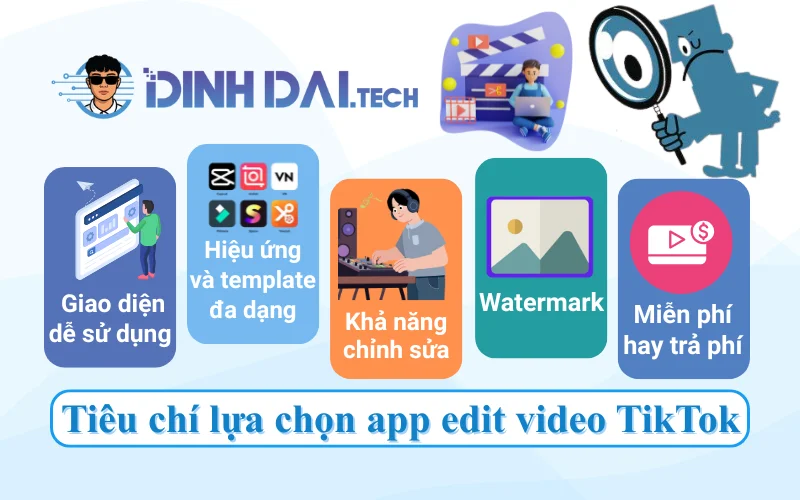 Tiêu chí lựa chọn app edit video TikTok phù hợp