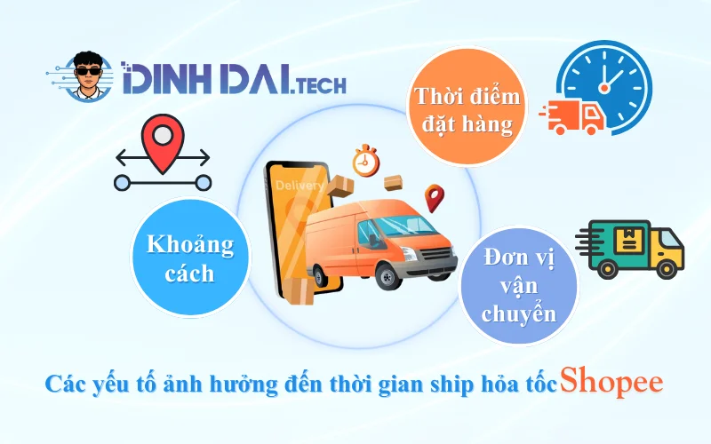 Các yếu tố ảnh hưởng đến thời gian ship hỏa tốc Shopee