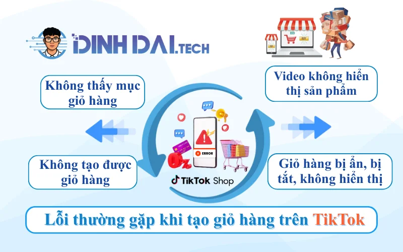 Một số lỗi thường gặp khi tạo giỏ hàng trên TikTok & cách khắc phục
