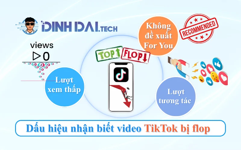 Dấu hiệu nhận biết video bị flop  trên TikTok