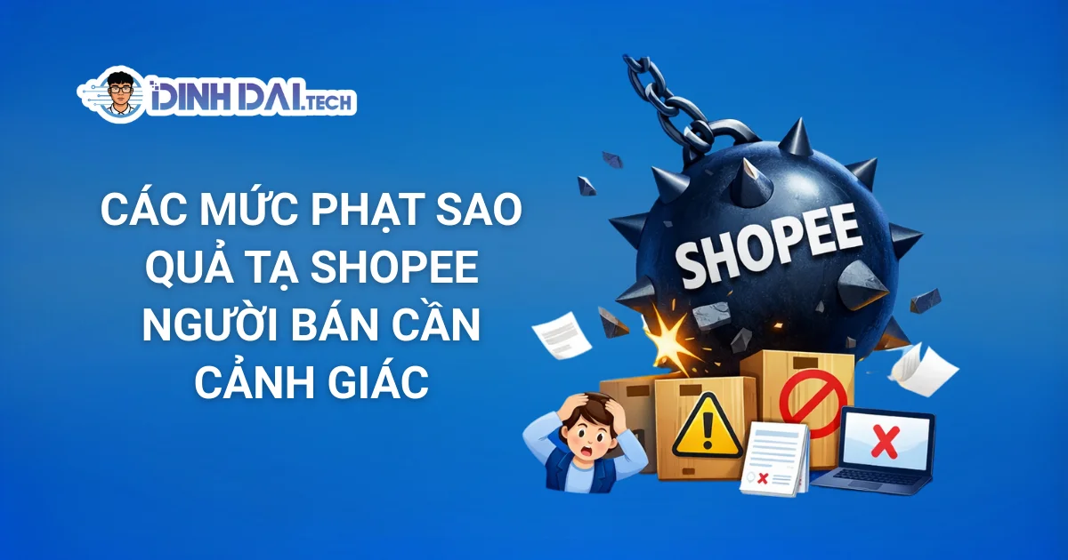 Các mức phạt sao quả tạ Shopee người bán cần cảnh giác