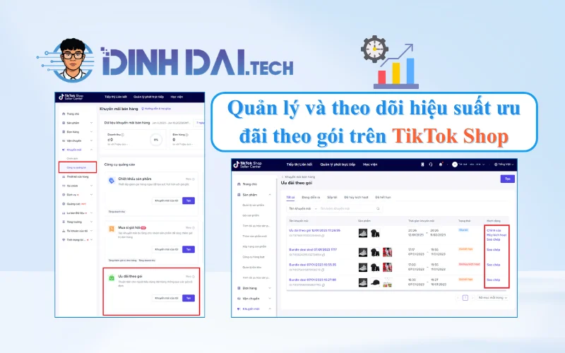 Cách quản lý và theo dõi hiệu suất ưu đãi theo gói trên TikTok Shop