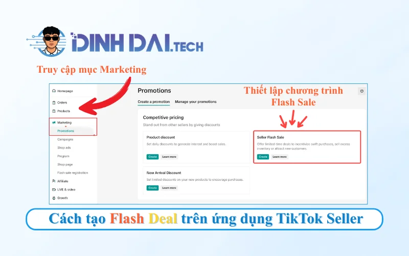 Cách tạo Flash Deal trên ứng dụng TikTok Seller