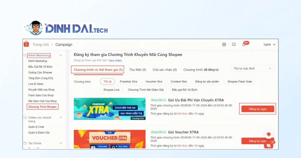 Hướng dẫn thao tác bước 1 và 2