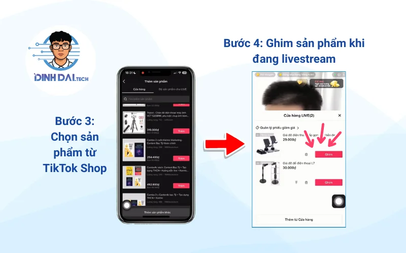 Cách gắn sản phẩm vào livestream trên TikTok Shop (1)