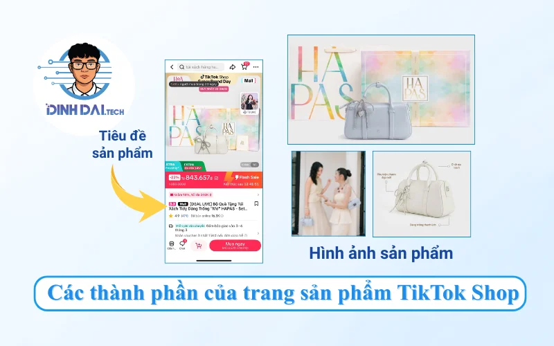 Các thành phần quan trọng của trang sản phẩm TikTok Shop