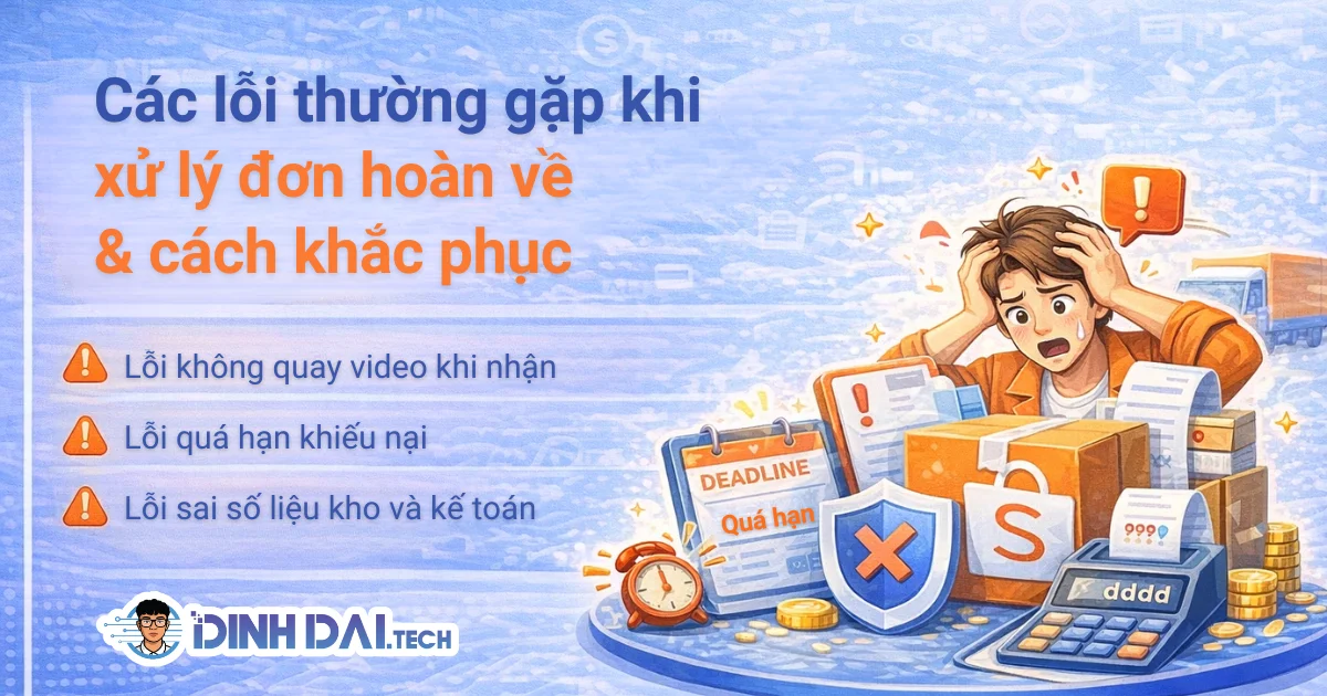 Các lỗi thường gặp khi xử lý đơn hoàn về Shopee và cách khắc phục