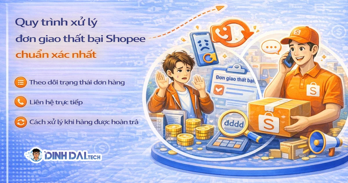 Quy trình xử lý đơn giao thất bại Shopee chuẩn xác nhất