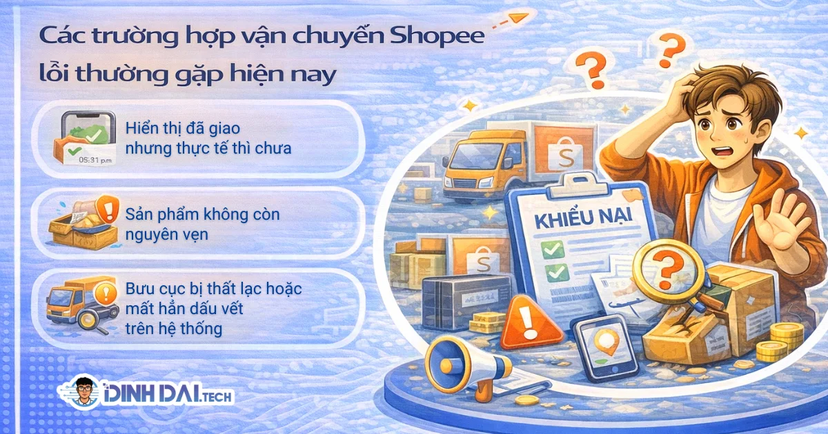 Các trường hợp vận chuyển Shopee lỗi thường gặp nhất hiện nay