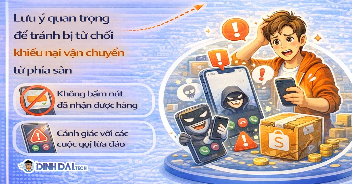 Lưu ý quan trọng để tránh bị từ chối khiếu nại vận chuyển từ phía sàn