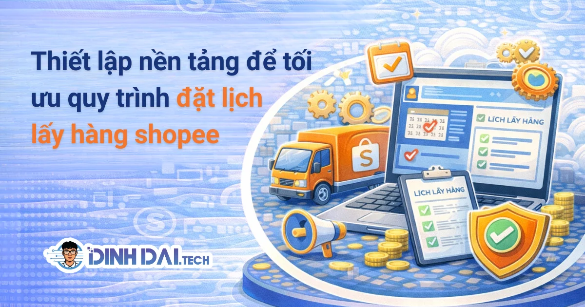 Thiết lập nền tảng để tối ưu quy trình đặt lịch lấy hàng shopee