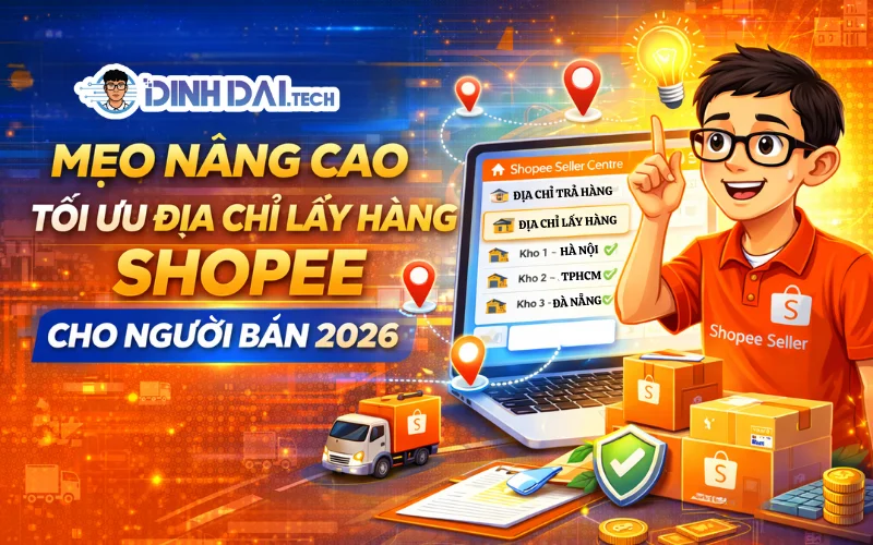 Mẹo Nâng Cao Tối Ưu Địa Chỉ Lấy Hàng Shopee Cho Người Bán 2026