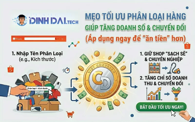 Mẹo tối ưu phân loại hàng giúp tăng doanh số & chuyển đổi – Áp dụng ngay để ăn tiền hơn