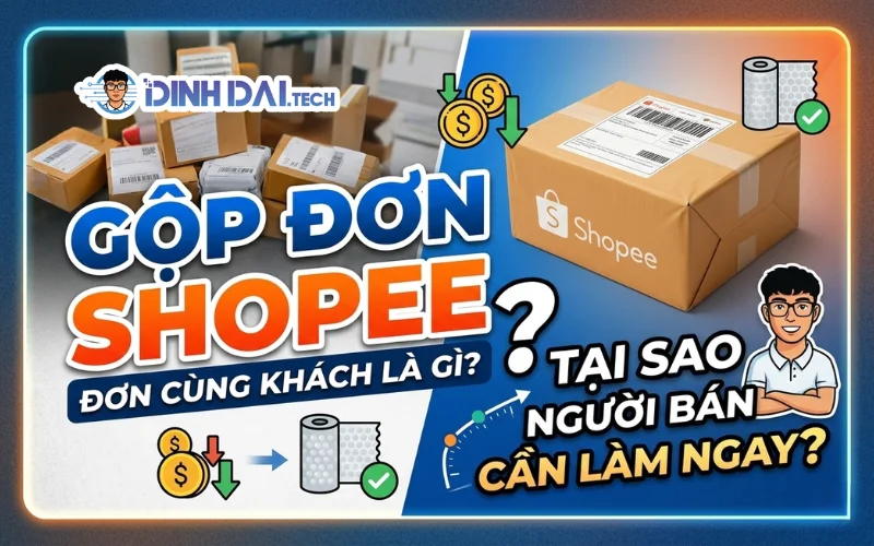 GỘP ĐƠN SHOPEE ĐƠN CÙNG KHÁCH LÀ GÌ