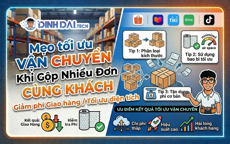 MẸO TỐI ƯU VẬN CHUYỂN KHI GỘP NHIỀU ĐƠN CÙNG KHÁCH