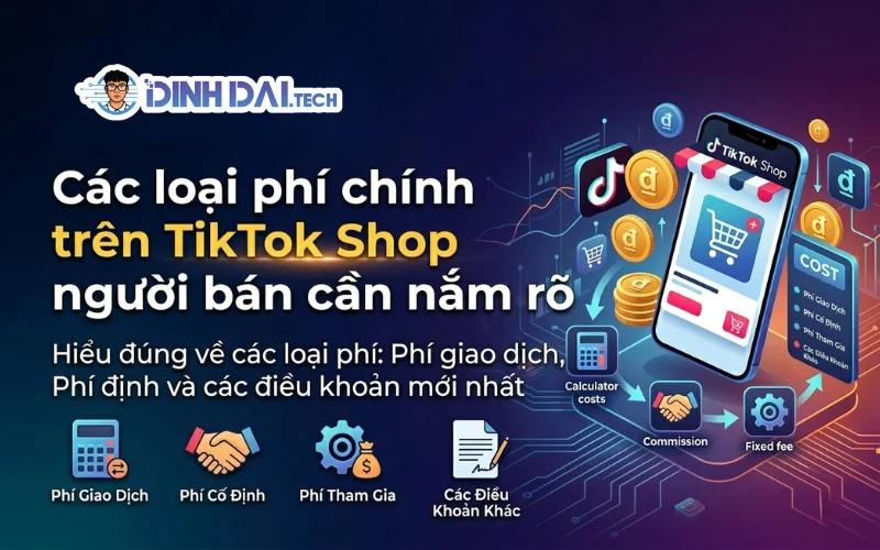 CÁC LOẠI PHÍ CHÍNH  TRÊN TIKTOK SHOP NGƯỜI BÁN CẦN NẮM RÕ