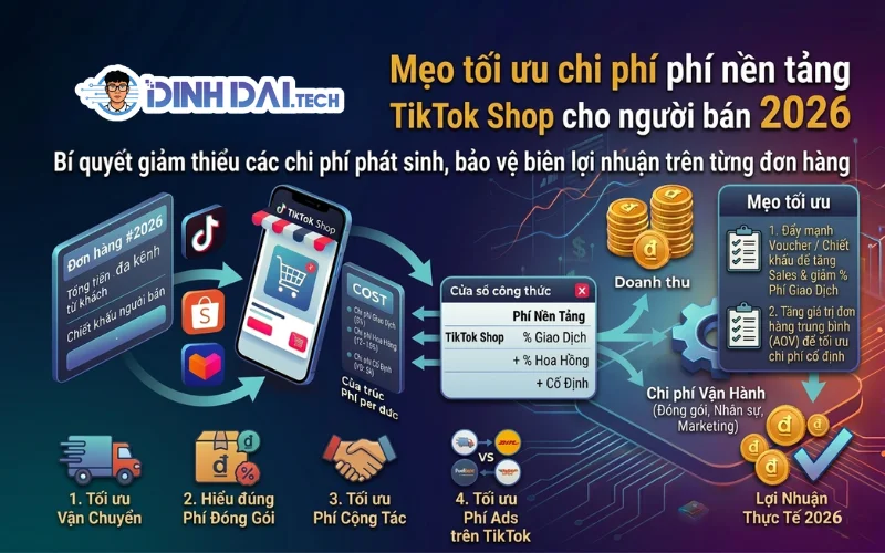 MẸO TỐI ƯU CHI PHÍ NỀN TẢNG TIKTOK SHOP CHO NGƯỜI BÁN