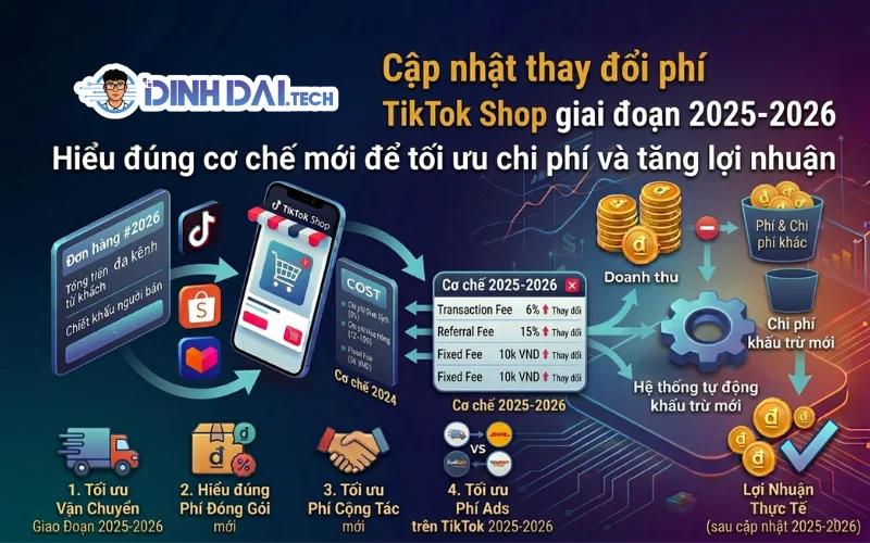 CẬP NHẬT THAY ĐỔI PHÍ TIKTOK SHOP GIAI ĐOẠN 2025-2026