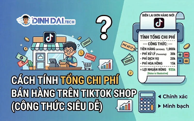 CÁCH TÍNH TỔNG CHI PHÍ BÁN HÀNG TRÊN TIKTOK SHOP