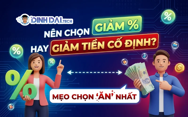 NÊN CHỌN GIẢM PHẦN TRĂM HAY GIẢM TIỀN CỐ ĐỊNH