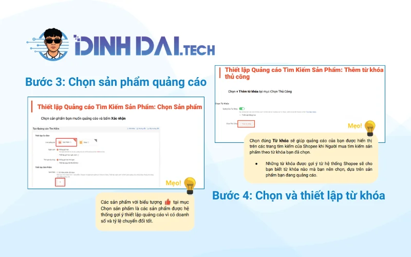 Các bước thiết lập chiến dịch Shopee Search Ads (1)