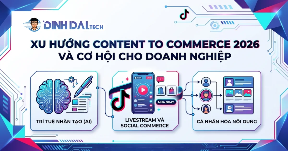 Xu hướng content to commerce 2026 và cơ hội cho doanh nghiệp