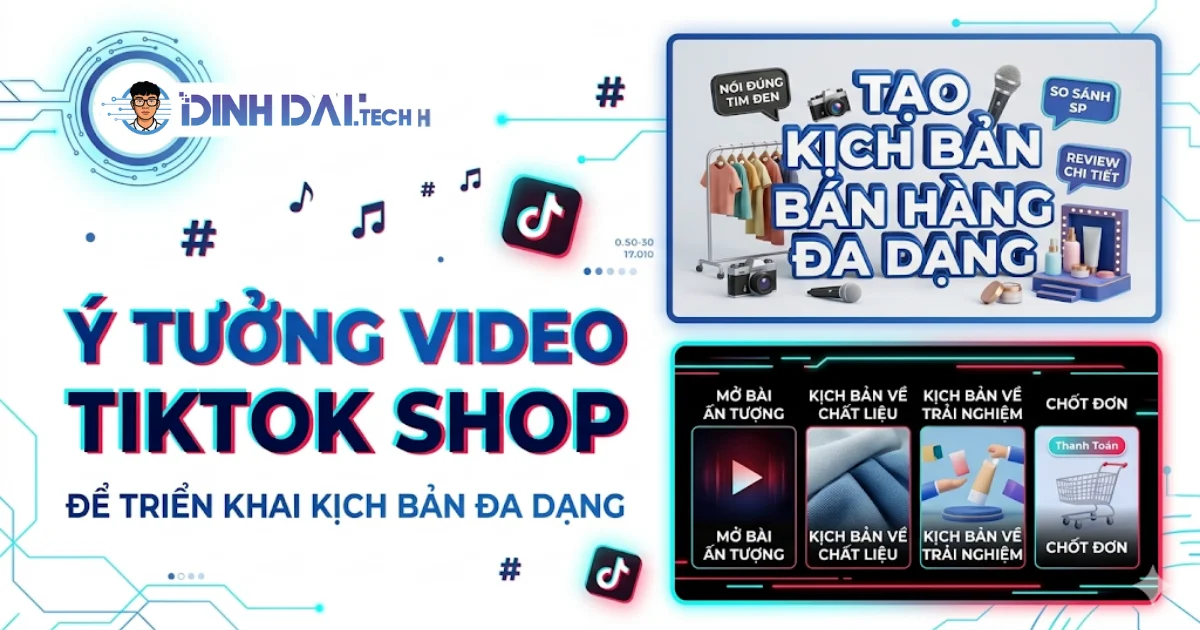 Ý tưởng video tiktok shop để triển khai kịch bản video TikTok bán hàng đa dạng