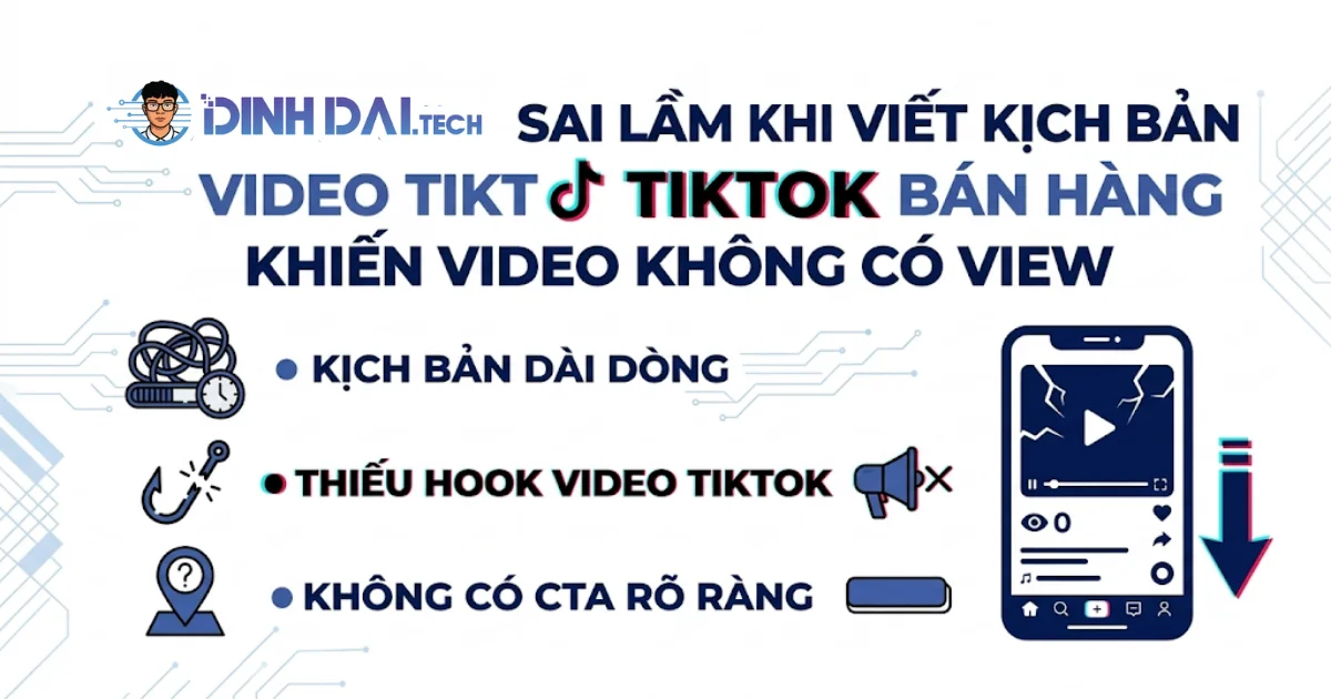 Sai lầm khi viết kịch bản video TikTok bán hàng khiến video không có view