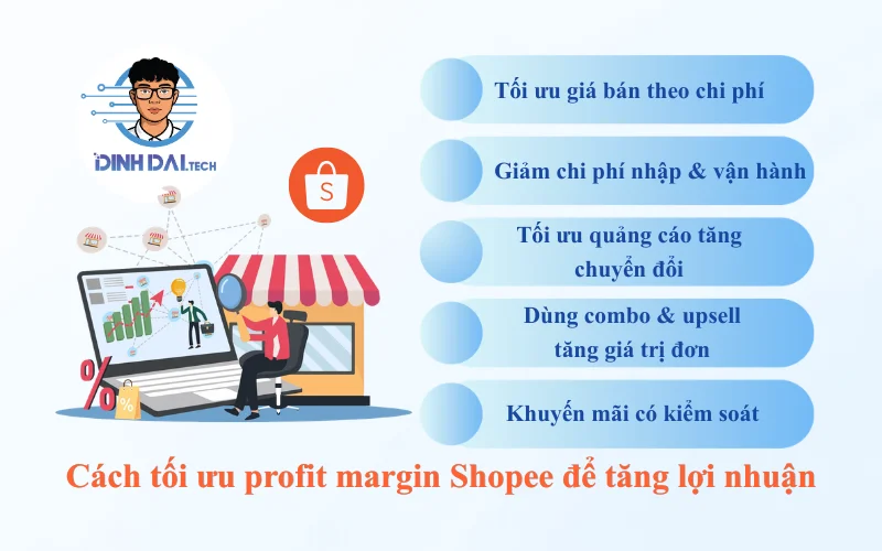 Cách tối ưu profit margin Shopee để tăng lợi nhuận
