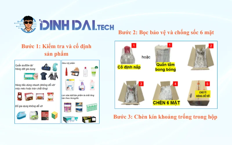 Cách đóng gói hàng Shopee chuẩn từng bước
