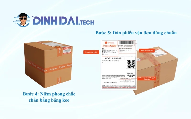 Cách đóng gói hàng Shopee chuẩn từng bước (1)