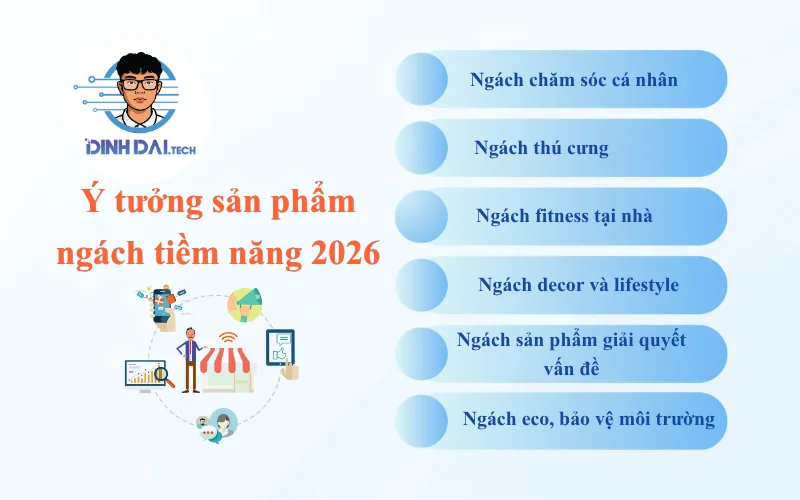 Ý tưởng sản phẩm ngách tiềm năng 2026