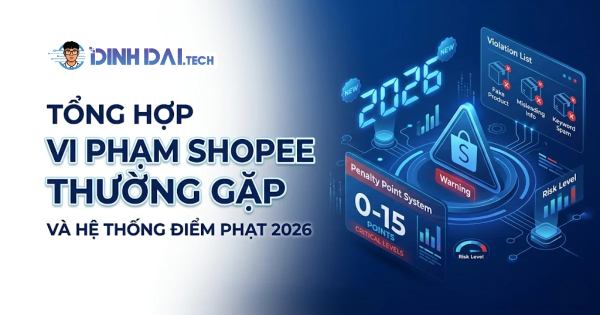 Tổng Hợp Vi Phạm Shopee Thường Gặp Và Hệ Thống Điểm Phạt 2026