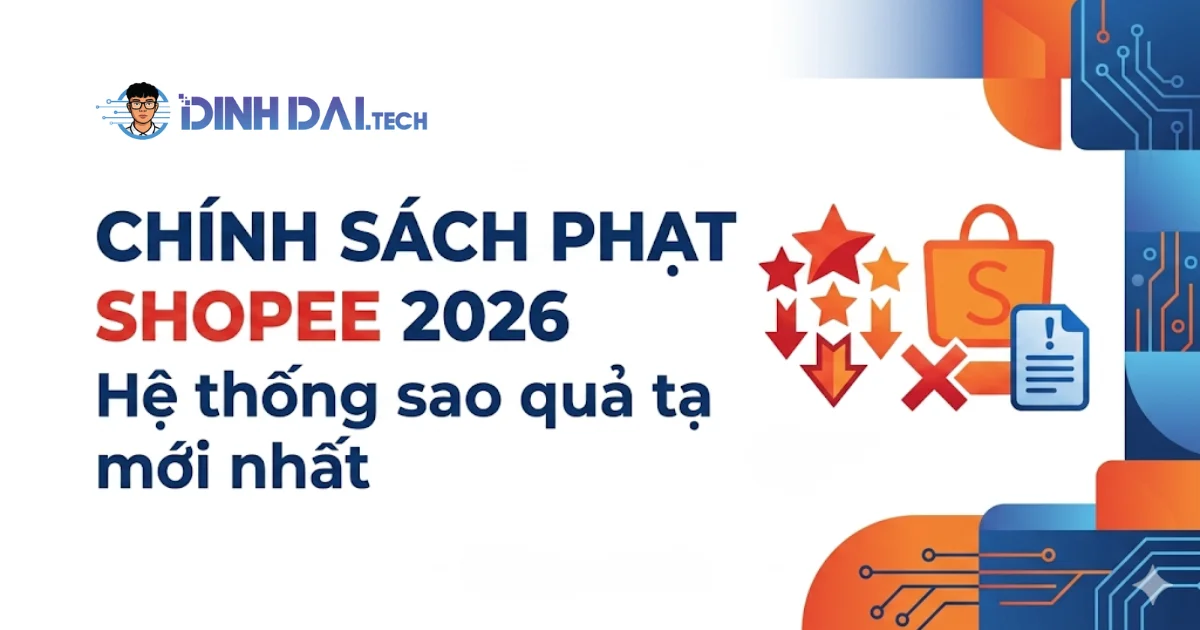 Chính sách phạt Shopee 2026 và hệ thống sao quả tạ mới nhất