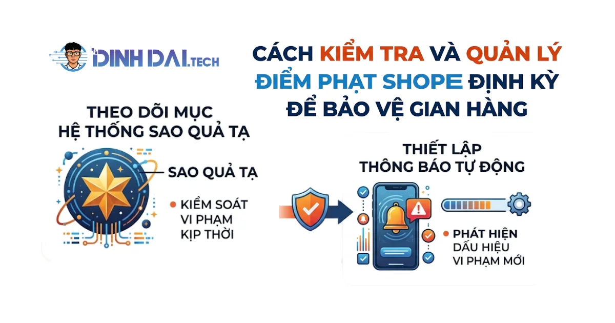 Cách kiểm tra và quản lý điểm phạt Shopee định kỳ để bảo vệ gian hàng
