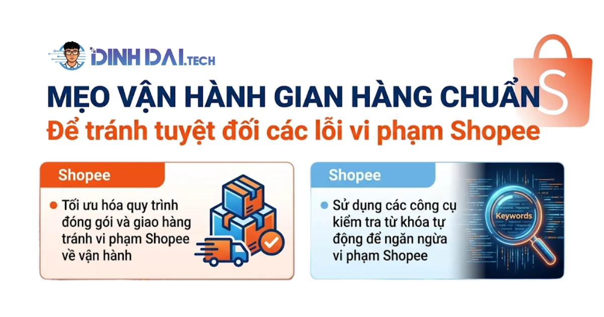Mẹo vận hành gian hàng chuẩn để tránh tuyệt đối các lỗi vi phạm Shopee