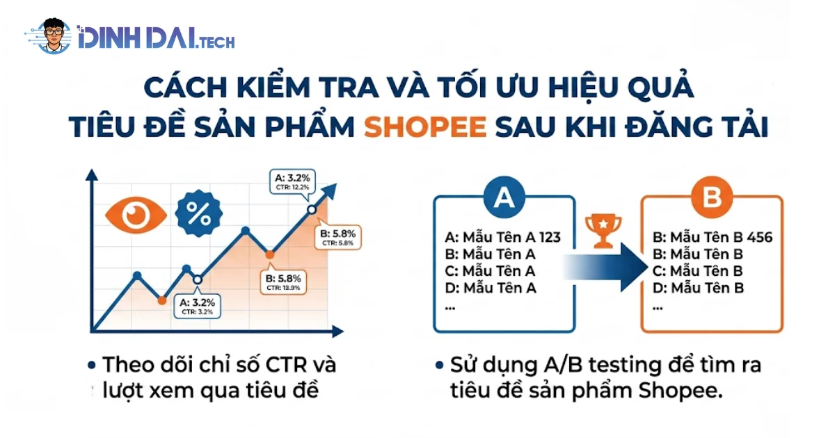 Cách kiểm tra và tối ưu hiệu quả tiêu đề sản phẩm Shopee sau khi đăng tải