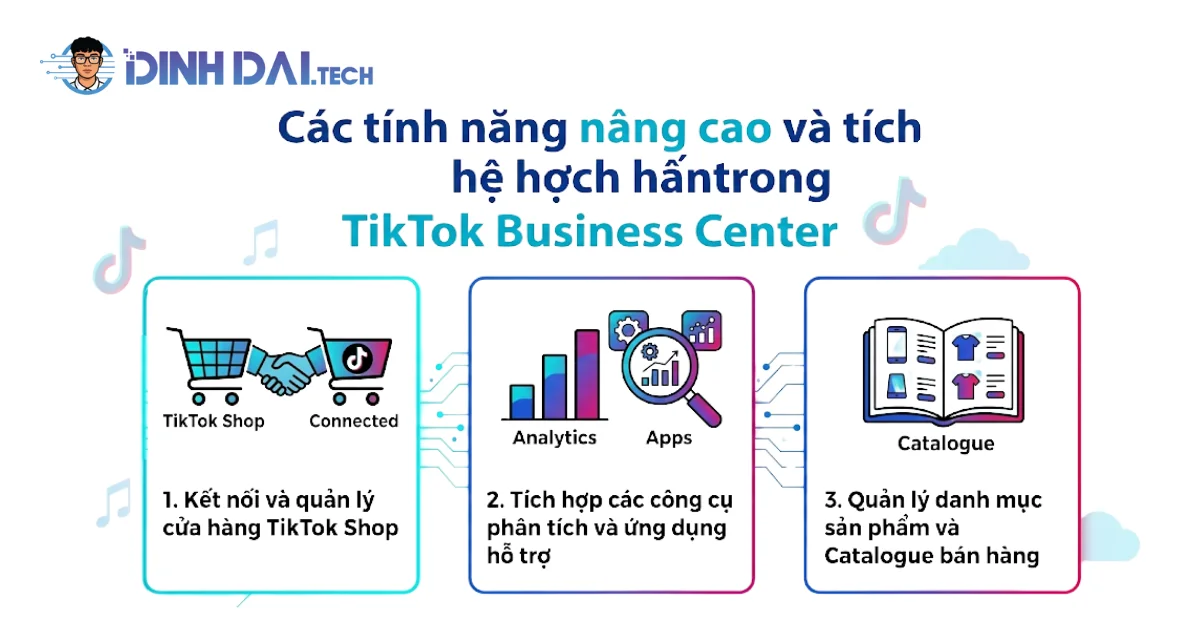 Các tính năng nâng cao và tích hợp hệ thống trong TikTok Business Center
