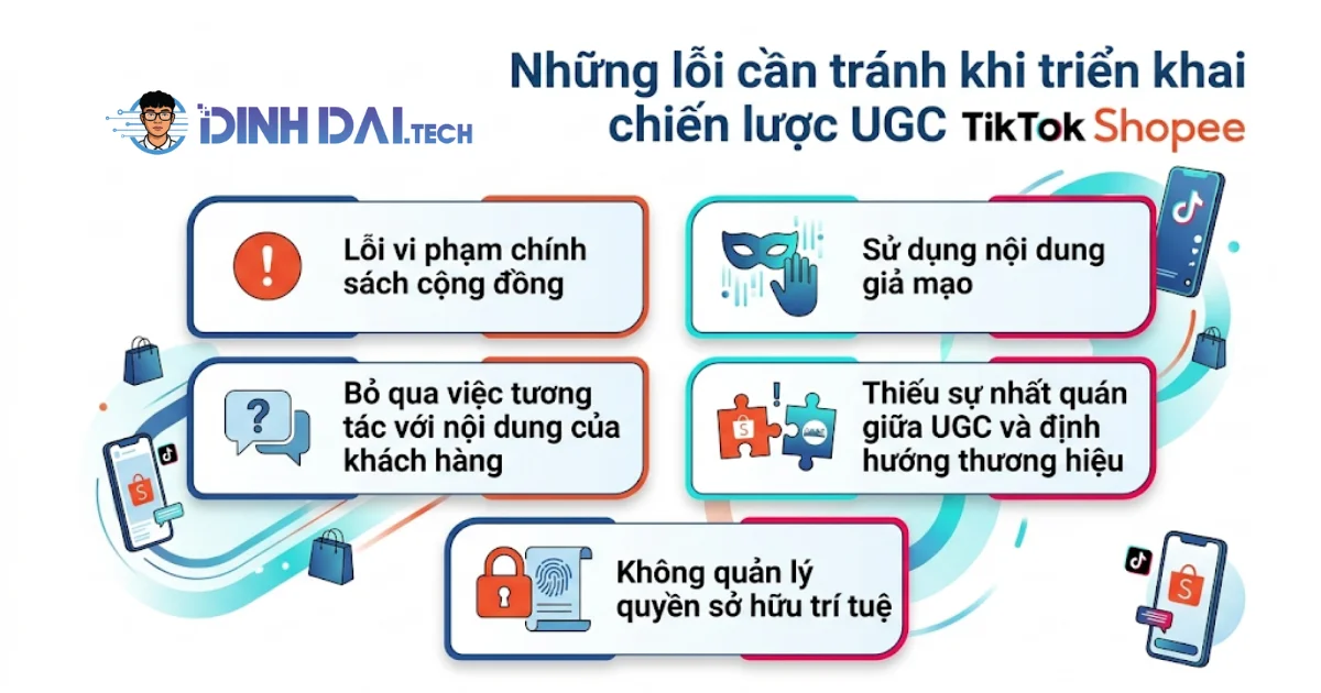 Những lỗi cần tránh khi triển khai chiến lược UGC TikTok Shopee