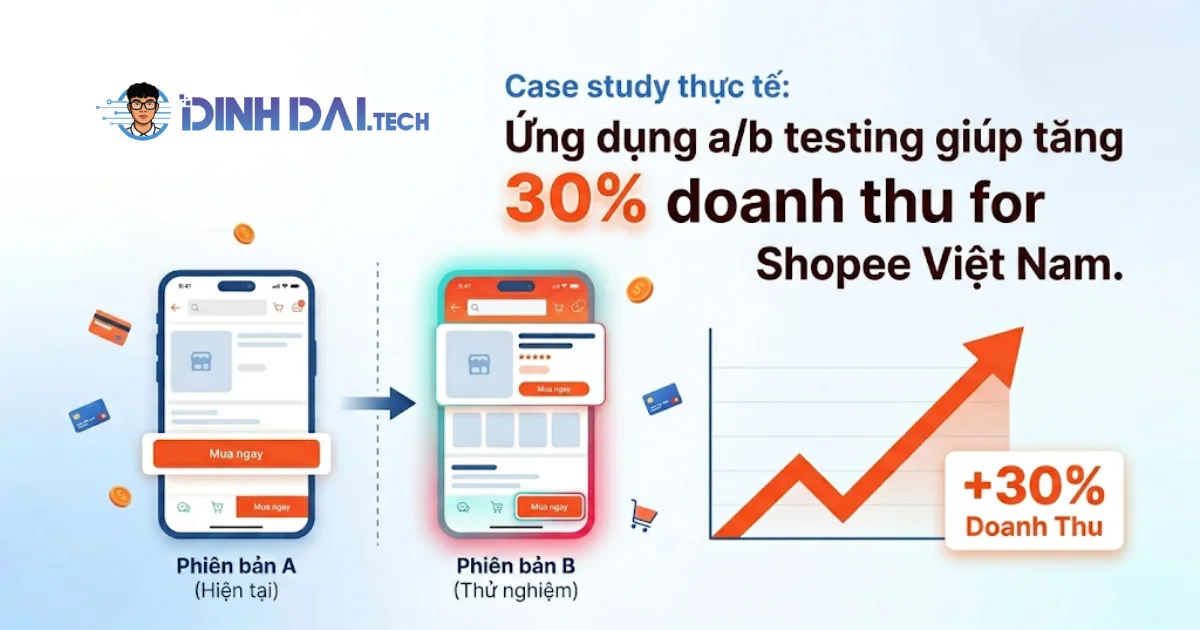 Case study thực tế: Ứng dụng a/b testing giúp tăng 30% doanh thu cho Shopee Việt Nam