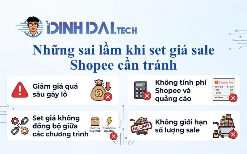 Những sai lầm khi set giá sale Shopee cần tránh