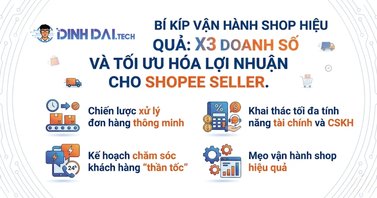 Bí kíp vận hành shop hiệu quả: X3 doanh số và tối ưu lợi nhuận cho shopee seller