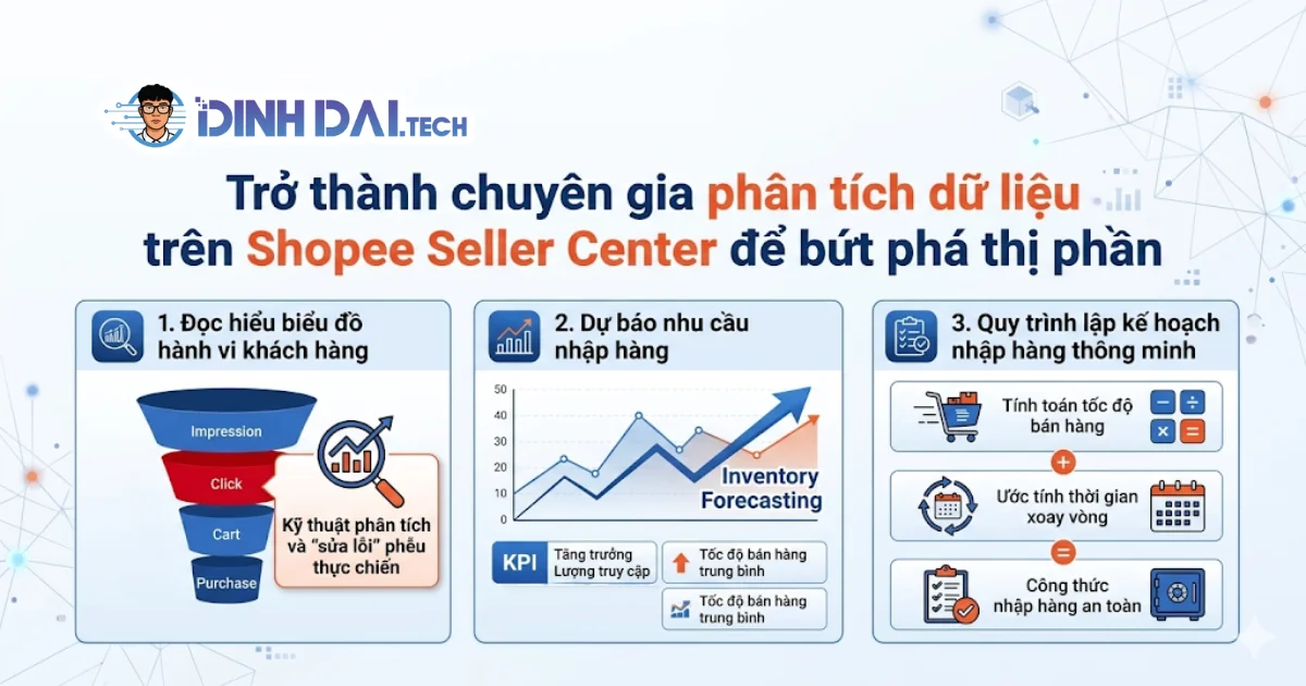 Trở thành chuyên gia phân tích dữ liệu trên shopee seller center để bứt phá thị phần