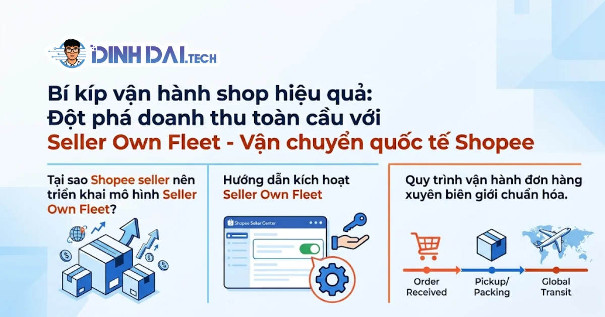 Bí kíp vận hành shop hiệu quả: Đột phá doanh thu toàn cầu với Seller Own Fleet - Vận chuyển quốc tế Shopee