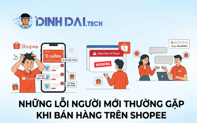 Những lỗi người mới thường gặp khi bán hàng trên Shopee