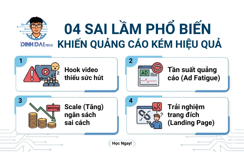 04 Sai lầm phổ biến khiến quảng cáo kém hiệu quả