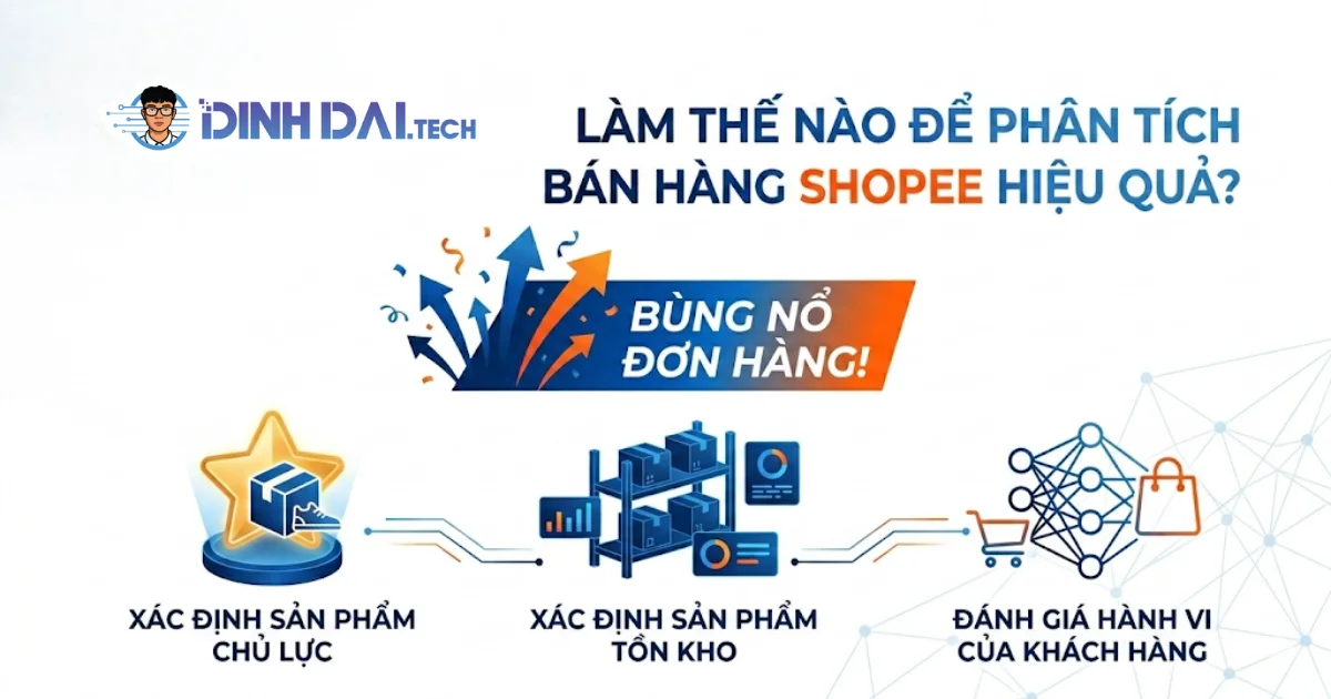 Làm thế nào để phân tích bán hàng Shopee hiệu quả giúp bùng nổ đơn hàng