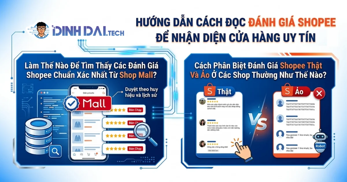 Hướng dẫn cách đọc đánh giá shopee để nhận diện cửa hàng uy tín